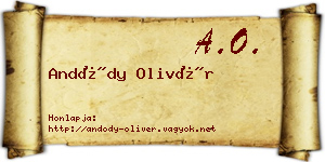 Andódy Olivér névjegykártya