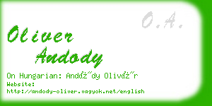 oliver andody business card